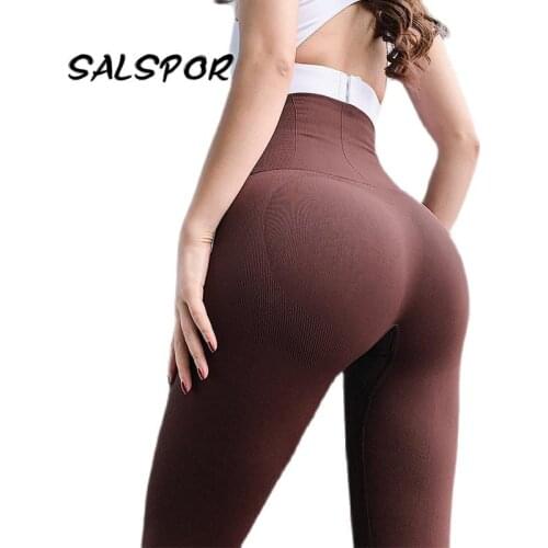 SALSPOR Sport Leggings Women Fitness High Waist Gym Legging Femme Butt Leggins Mujer Tights Pants Active Clothing Workout
