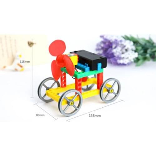Technology mini production Wind power car Scientific experimental circuit model free shipping