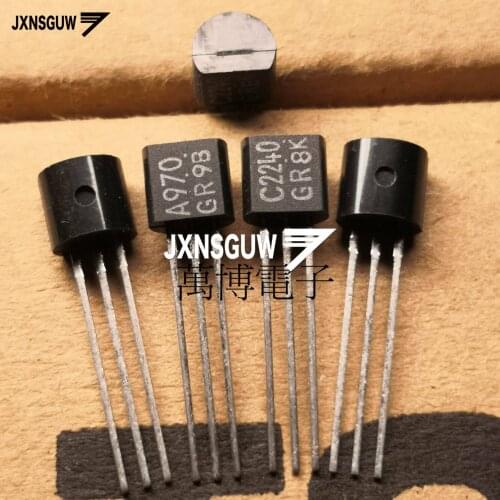 10pair 2SA970 2SC2240 GR TO-92 Transistor A970 C2240 Audio Power Amplifier 2SA970-GR 2SC2240-GR power transistor White word