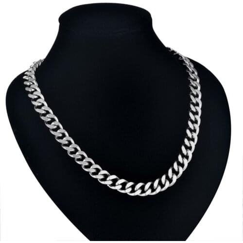 Heavy Stainless Steel Miami Rope Cuban Chain Necklace Gold 9mm Big Choker Long Mens Hip hop Jewelry 22" 30"