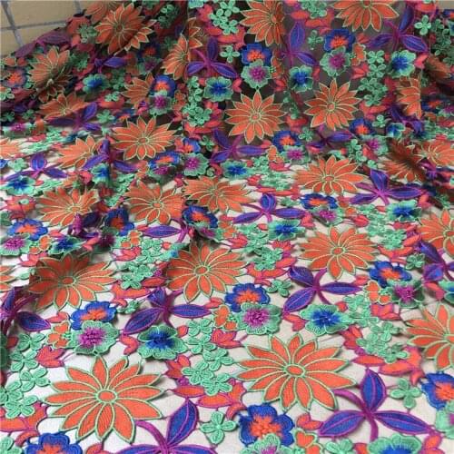 5yard embroidered Lace Fabric Wholesale flower cord french net Lace SYJ-30881 For Sewing
