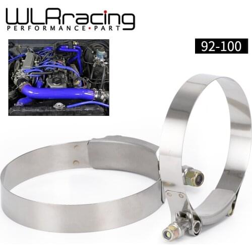 WLR RACING - (2PC/LOT) 3.5" CLAMPS 92MM-100MM STAINLESS SILICONE TURBO HOSE COUPLER T BOLT CLAMP KIT HIGH QUALITY WLR5256