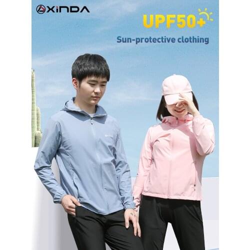 XINDA sun-proof clothing sun protection coat for men and women breathable sunscreen clothes for fishing hunting