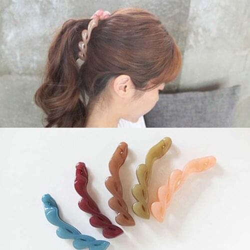 1PC Girls Banana Hair Grip Clamp Clip Korean Hairpin Ponytail Holder Women Barrettes Headwear Hair Accessories Braiding Tools