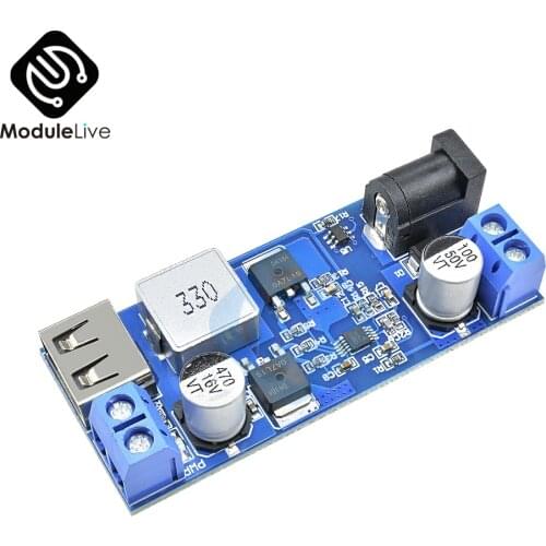 Replace LM2596S DC-DC 24V/12V To 5V 5A Step Down Power Supply Buck Converter Adjustable USB Step-down Charging Module For Phone
