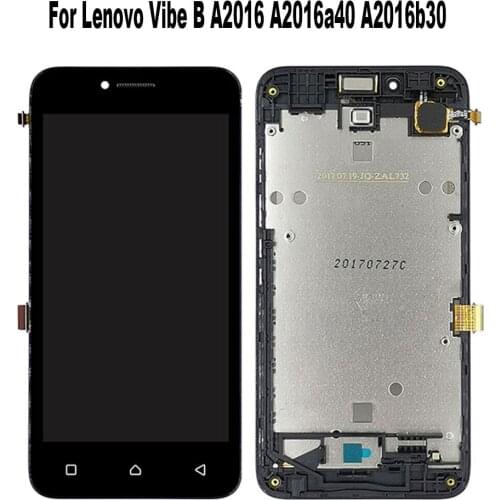 For Lenovo Vibe B A2016 A2016a40A Plus A1010a20 A2016b30 LCD Display Screen Touch Sensor Digitizer Assembly