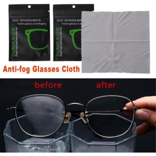 1Pcs Reusable Anti-Fog Wipes Glasses Antifog Lens Cloth Defogger Eyeglass Wipe Prevent Fogging For Glasses Cleaning Cloths