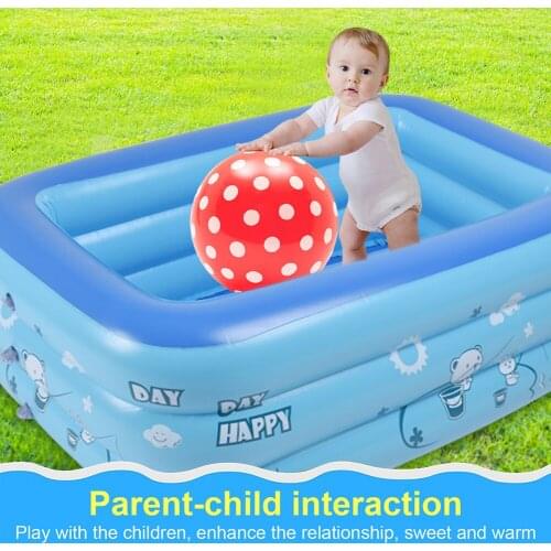 120CM 2/3 layer childrens inflatable swimming pool bath tub baby kids home large swimming pool inflatable square swimming pool