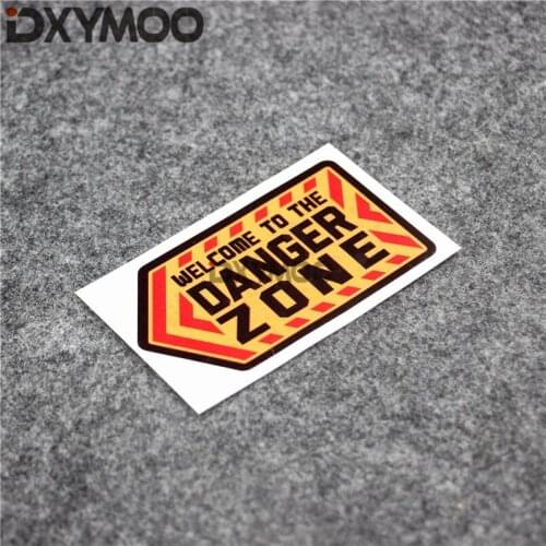 2PCS Warning Letters Car Sticker Reflective Welcome To DANGER ZONE 9x5cm