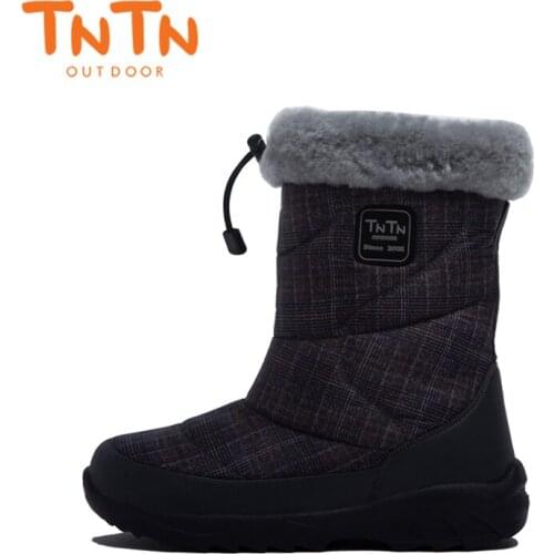 2020 TNTN outdoor winter warm waterproof anti-skid thickening at the end of wool men and women shoes snow cotton boots
