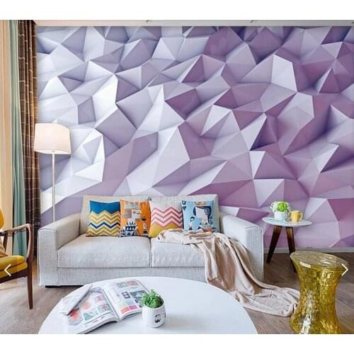 Custom 3D wallpaper, geometric diamond-shaped stone rectangular mural for living room bedroom sofa background wall wallpaper