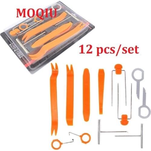 4/12 pcs Car Radio Door Clip Panel Trim Dash Audio Removal Open Installer Pry Tool for Automobile for Removal Audio Pry