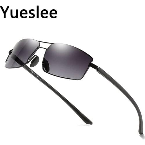 49644 Metal Rectangle Polarized Luxury Sunglasses Men Women Fashion Shades Uv400 Vintage Glasses Men Sunglasses