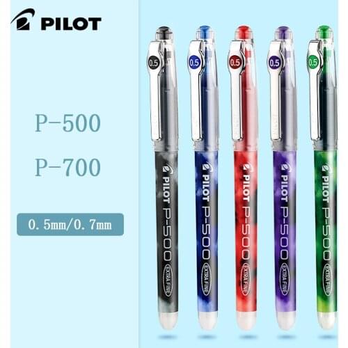 6pcs Pilot P-500 Neutral Syringe Pen P500/P700 Students Acroball Signature Pen 0.5/0.7mm Large Capacity Writing Stationery