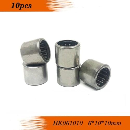 Free shipping 10Pcs HK061010 HK0610 57941/6 Drawn Cup Type Needle Roller Bearing 6 x 10 x 10mm