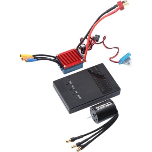 RC 2430 Motor 4P Sensorless Brushless Motor 25A Brushless ESC with Programming Card for 1/16 1/18 RC Car Truck