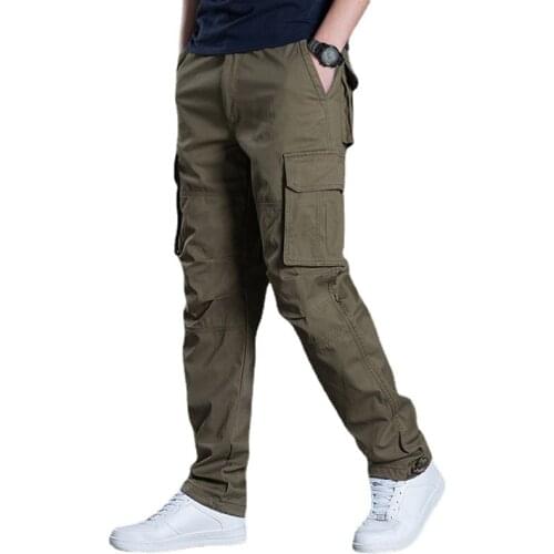 High Quality Khaki Casual Pants Men Military Tactical Joggers ArmyGreen Cargo Pants Multi-Pocket Fashions Black Army Trousers