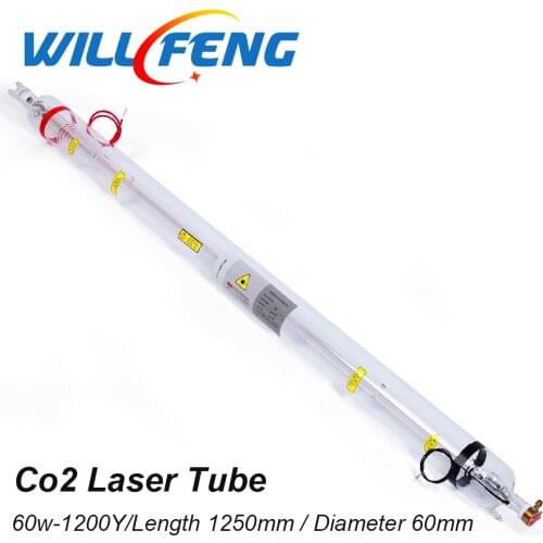 Will Feng 60W Co2 Laser Tube Length 1250mm Diameter 55mm For 6040 9060 Co2 Laser Cutter Machine ,CNC Laser Lamp Parts