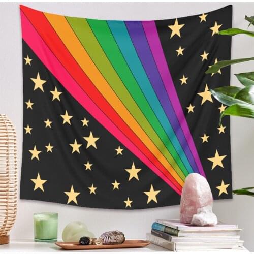 INS Room Decoration Tapestry Color Sun Rainbow Background Cloth Living Room Decoration Wall Cloth Webcast Background Cloth