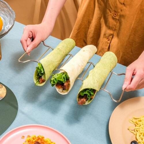 Taco Holder Sturdy Anti Rust Gap Design Stainless Steel Taco Rack for Home stand