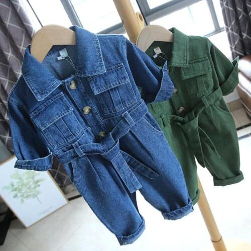 Baby Jeans Suit Long 2021 Spring Autumn New Pants Toddler Kid Baby Girl Boy Long-Sleeved Suit Children Clothing 0-6 Years Old