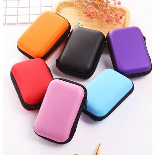 Square Heaphone Carry Storage Bags Purse Headphone USB Cable Case EVA Waterproof Bluetooth Earphones Headset Bag Storage Box