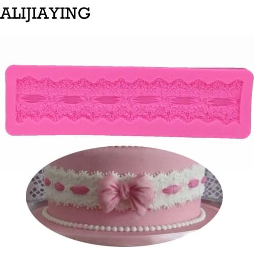 M1169 Lace Pearl Shaped Silicone Mold Cookie Decorative Chocolate Mold Kitchen Baking Mold Sugar Craft Fondant Cake Tools