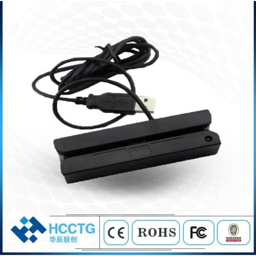 Mini Size Magnetic Card Reader Support Tracks 1,2, & 3 HCC750U-06