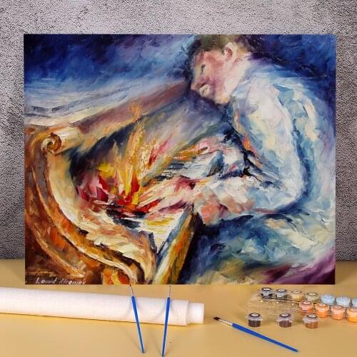 Oil Painting Style DIY Paint By Numbers Package Acrylic Paints 40*50 Paiting By Numbers Paintings For Adults For Drawing Art