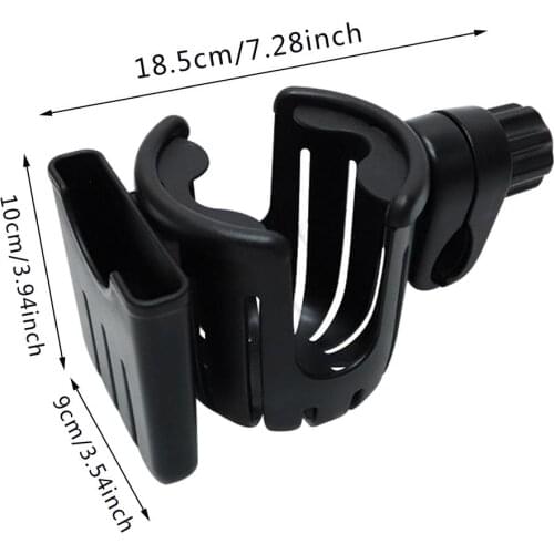 Multi-functional 2-in-1 Baby Stroller Cup Holder Universal Stable Placement Mobile Phone Holder Baby Carriage Accessory