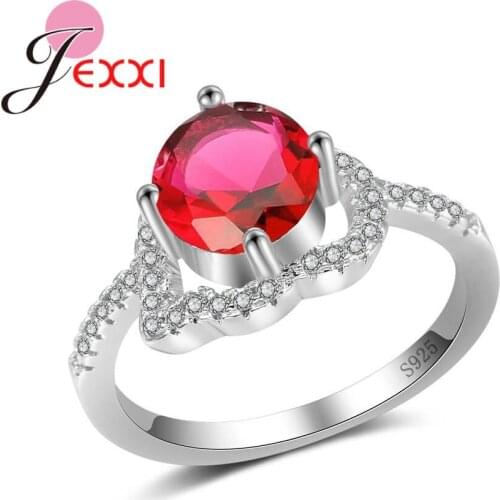 Fashion 925 Sterling Silver Wedding Rings For Women Engagement Accessory With Top Grade AAA CZ Crystal Female Anel