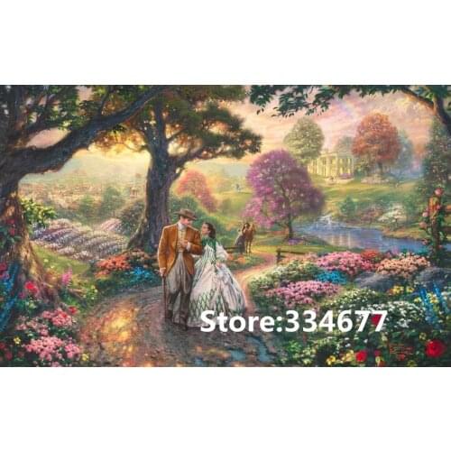 Gone with the Wind Cross Stitch Kits people Needlework Sewing Kit Embroidery Crafts 14ct Unprinted DIY Arts Handmade Home Decor