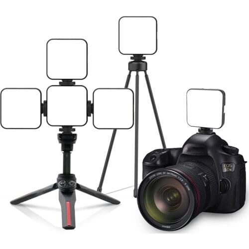 Rechargeable LED Video Light with Clip Hot Shoe Video Conference Lighting 3-Color Pocket Photo Light 3000-6000K LED Fill Lamp