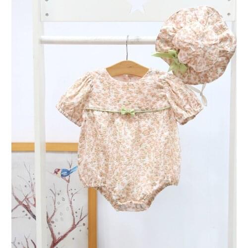 Princess Baby Clothes Set Newborn Infant Girls Bodysuit+Hat 2pcs/set Jumpsuit 0-18M