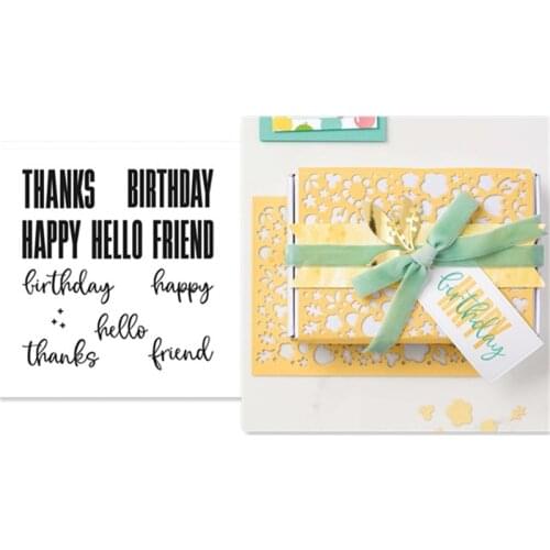 Greeting Clear Stamps And Cutting Dies for Card Making Scrapbooking Embossing Die Cut Stencil Craft Craft Dies New Arrival 2021