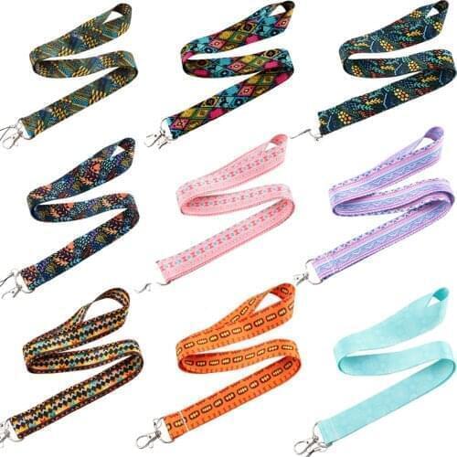 20pcs/lot BH1552 Blinghero Bohemia Lanyard Colorful Geometry Design Lanyard For Key Phone Card DIY Neck Strap Lanyard