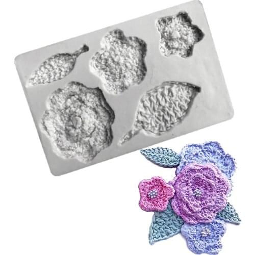 Flower/wool pattern silicone mold fudge cake decoration tools crafts cupcake sugar crafts candy clay