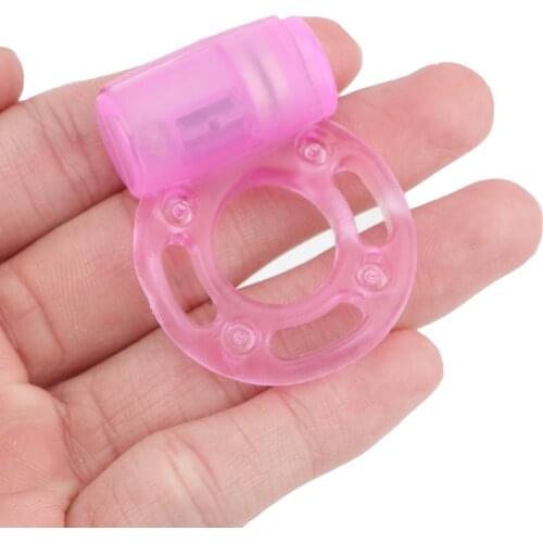 Silicone Clit Stimulator Vibrating Cock Ring Vibrator Delay Ejaculation Sex Toys for Men Couple Penis Ring