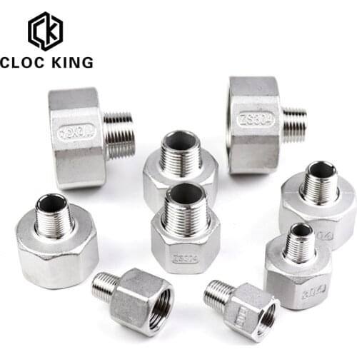 CK DN8-DN50 SS304 Stainless Steel Pipe Fitting 1/4” 3/8" 1/2" 3/4" 1" 1-1/4" 1-1/2" 2” BSP Male to Female Thread Tube Connector