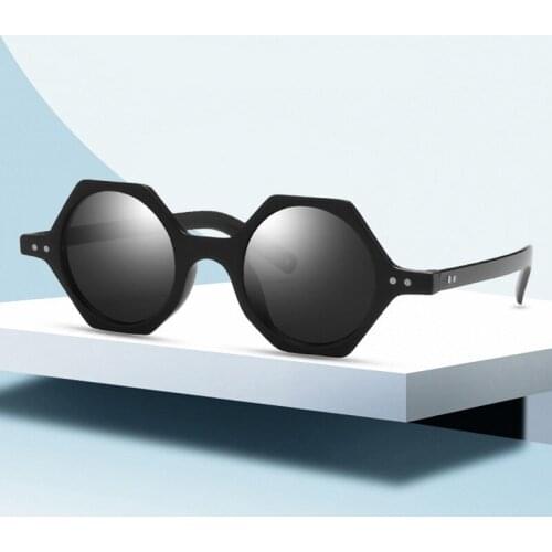 Elbru Polygonal Rice Nail Fashion Sunglasses Europe and America Retro Trend Outdoor Travel Sunscreen Shading Sunglasses UV400