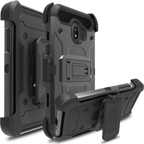 Heavy Duty Hybrid Rugged Case With Belt Clip Holster Shockproof Hard Cover For Samsung Galaxy J2 Pro 2018 J250F /Grand Prime Pro