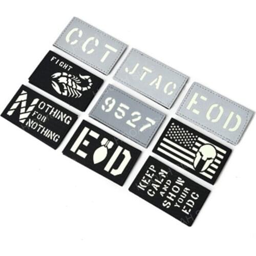 GLOW IN DARK GITD CCT JTAC EOD 9527 SCORPION patch American flag Reflective PATCH The skull armbands IR patch
