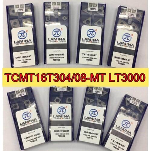 TCMT16T304-MT TCMT16T308-MT LT3000 100% swiss-made Lamina Metal ceramic Carbide insert Processing: steel Free shipping