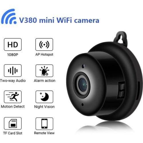 V3801080P Wireless Mini Wifi IP Camera HD Indoor Camera Nightvision Two Way Audio Motion Detection Smart Home Baby Monitor