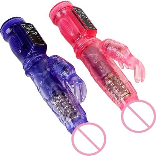 Rotation Dual Stimulation Vibrator G-spot Massager Silicone Sex Toys for Women Masturbation Devices Waterproof