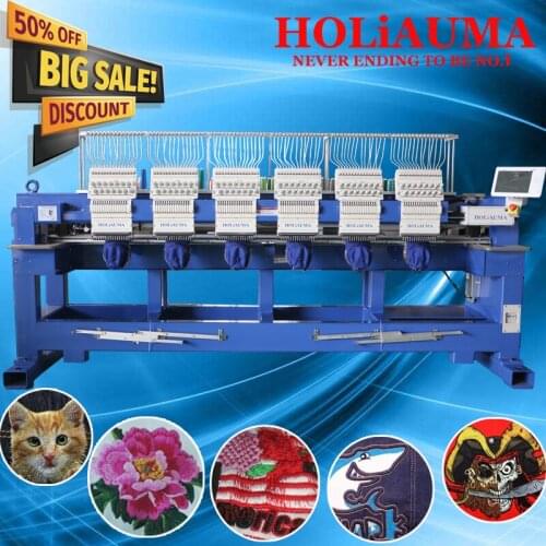 Number one 6 heads 15 needles high speed embroidery machine10 year service guarantee computer embroidery machine