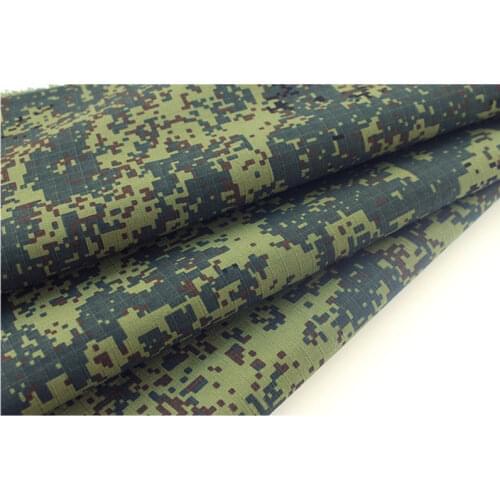 1.48M Width Green Digital EMR Camo Fabric TC Russian FLORA Camouflage Cloth Wear Resistant Military Uniform Suits Cap Material