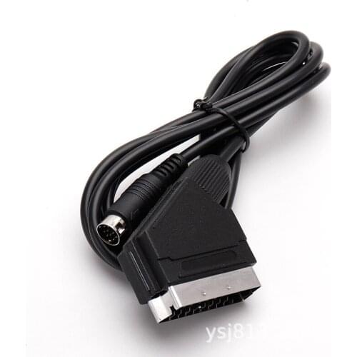 100 Pcs 1.8M EU RGB Scart Video Cable For Sega Genesis 2 Mega Drive MD 2 Game Consoles