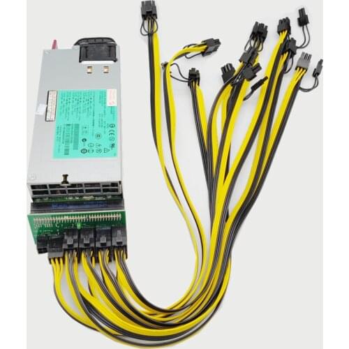 1200W Switching Power Supply for GPU Open Rig Mining BTC ETH Ethereum 1200 Watt DPS-1200FB A P/N 438202-001