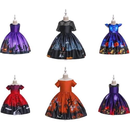 2020 Summer Baby Girl Dress Halloween Vestidos Christmas Party Clothes Lace Hollow Cosplay Dresses For Kids 2-10 Years kid dress